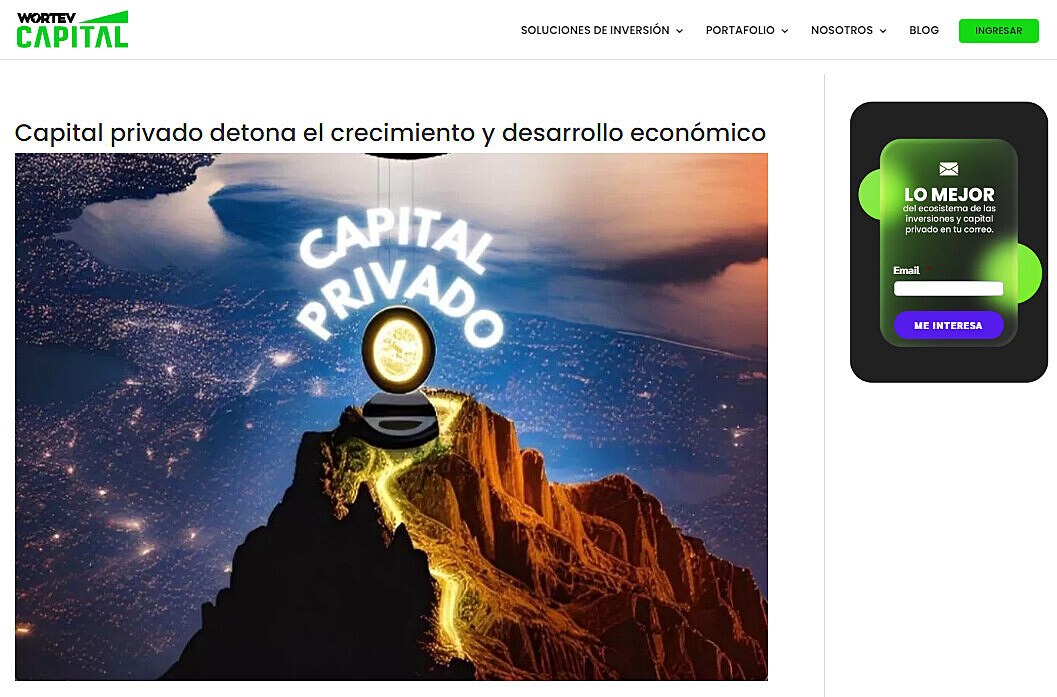 Capital privado detona el crecimiento y desarrollo econmico